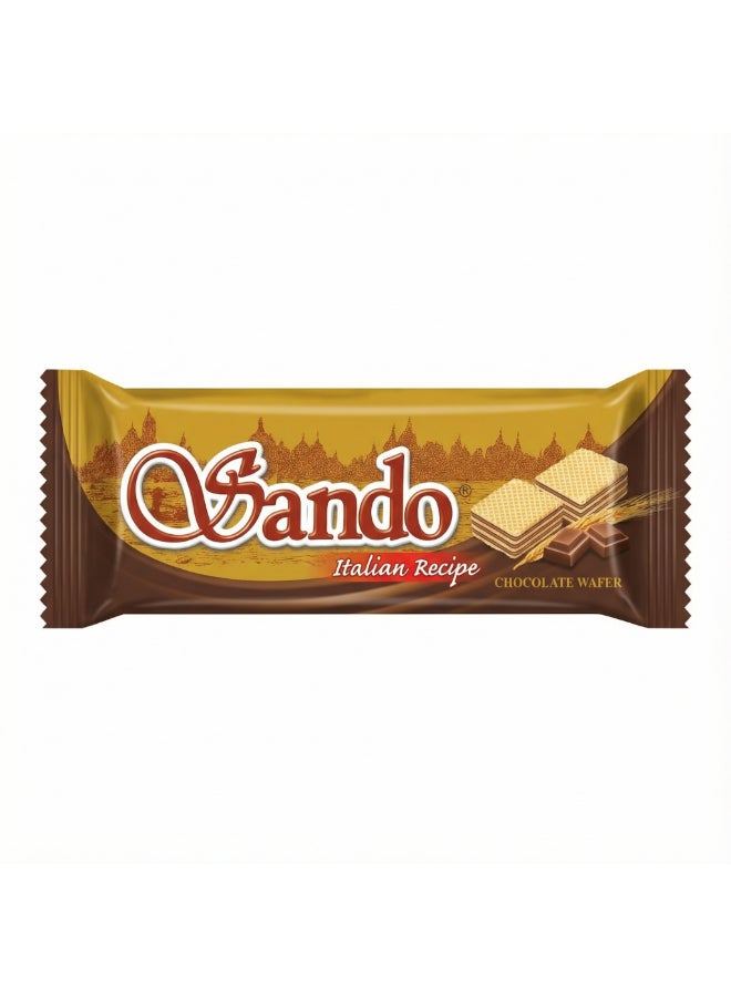Sando Chocolate Wafers Crispy Cream-Filled Wafer Biscuits 32g Pack of 24 - Image 2