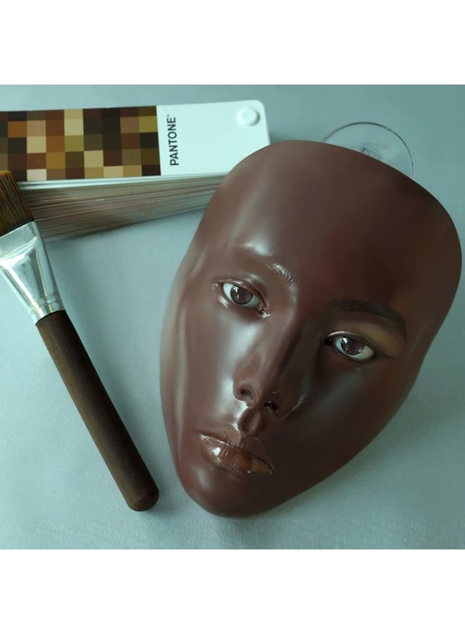 getpuchra 3D makeup Practice Face Board, Silicone Makeup Mannequin Face, Reusable Beginner Practice Eye Makeup Face, Eye Fake Silicone, Makeup Artist Full Face Practice Eyelash Eye Shadow Eyeliner Pen Simulatio - Image 5