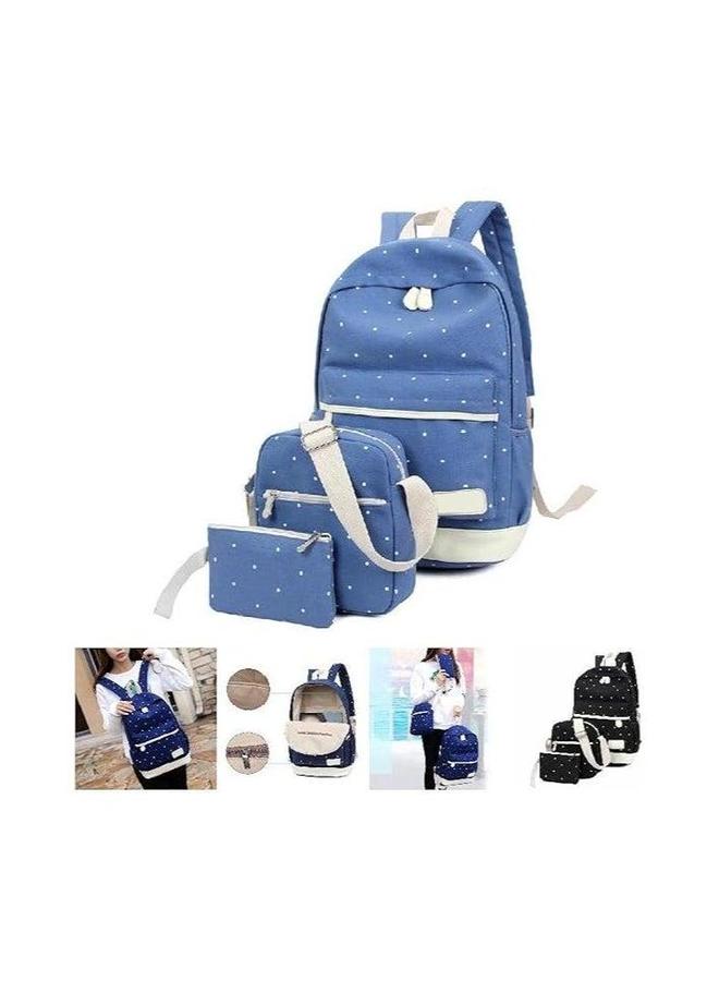 HALAMODO 3PCS School Backpack Set, Portable Casual Daypack, Large Capacity Student Shoulder Bag, Fashion Laptop Backpack, with Sling Crossbody Bag and Storage for Everyday Use - Image 1