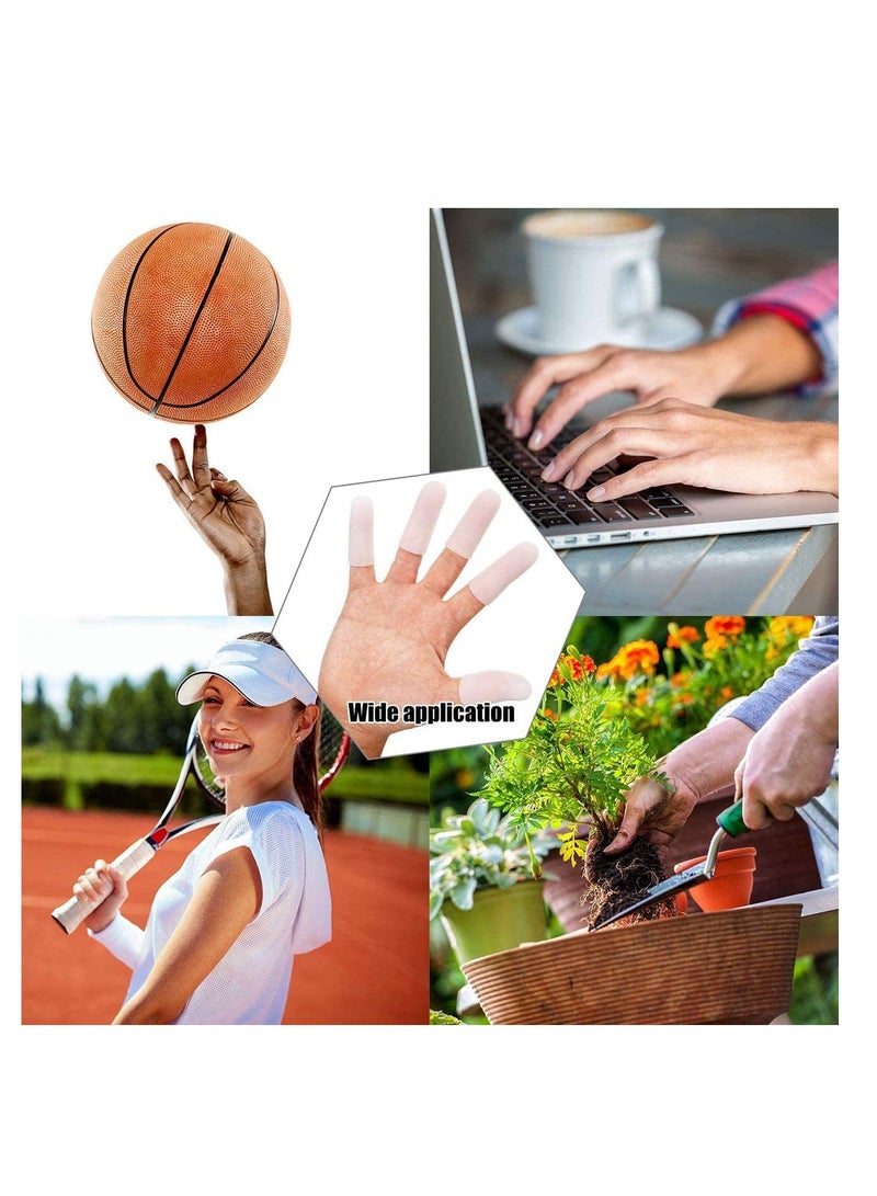 SOLARAE Gel Finger Cots Protector Support (30 PCS) Sleeves Silicone Covers Compress for Arthritis Great Protect Trigger Fingertips Cracking - Image 2