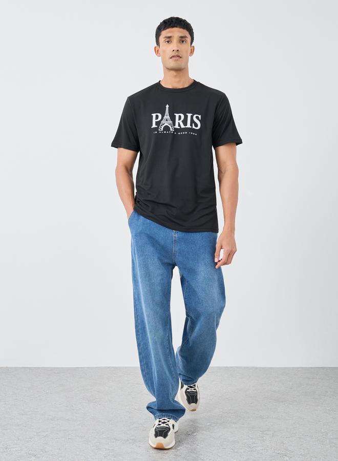 Take Two Graphic Print Round Neck Regular Fit T-Shirt - Image 2