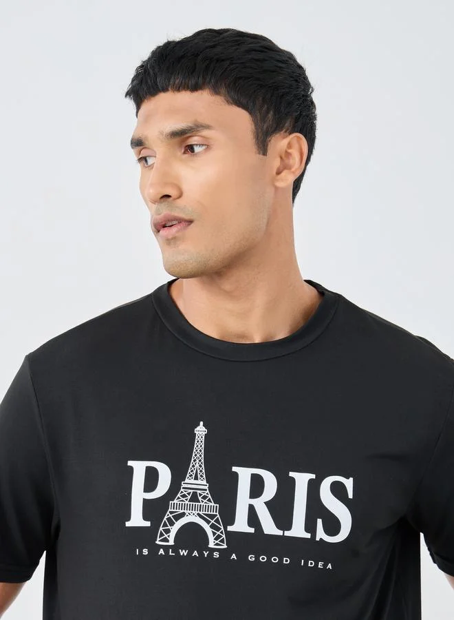 Take Two Take Two Graphic Print Round Neck Regular Fit T-Shirt