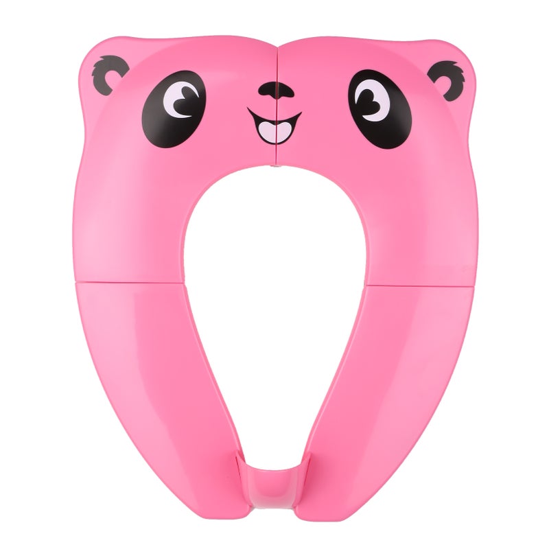 Potty Training Seat Folding Portable Toilet Seat Cover Non-Slip with Splash Guard for Baby, Toddlers and Kids with Drawstring Bag - Image 1