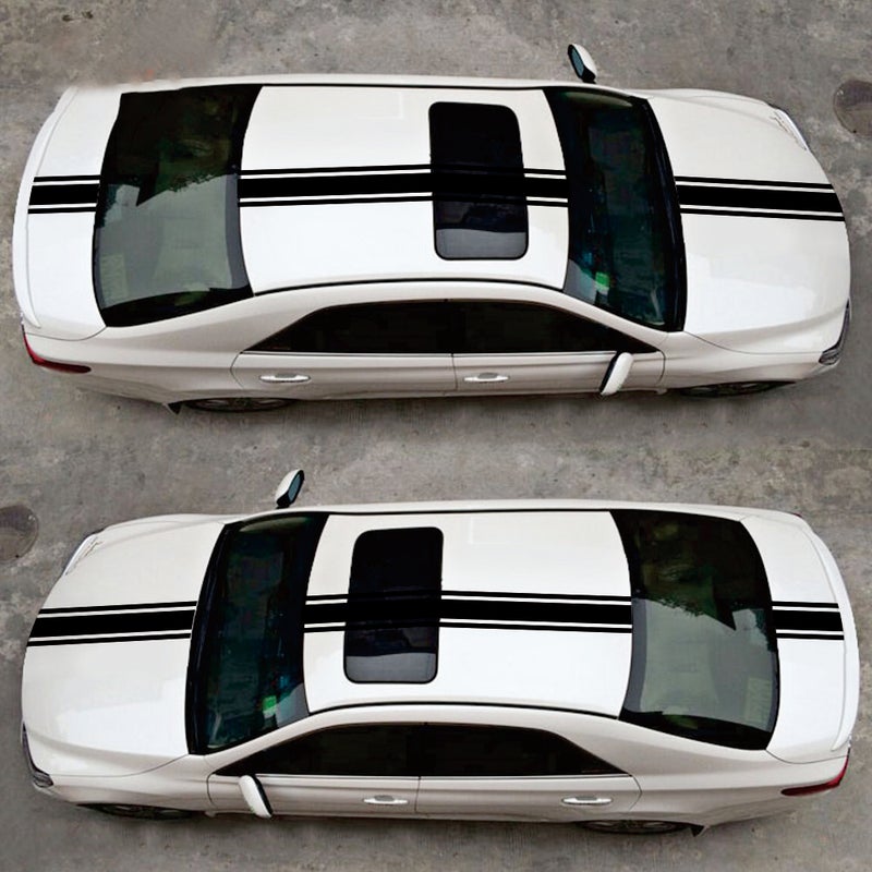 Racing Stripes Sticker Car Hood Roof Trunk Vinyl Decal Sticker Universal Trunk Decals - Image 2
