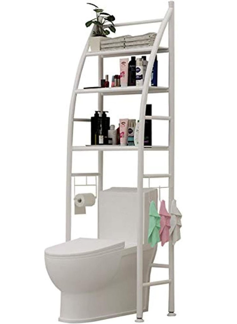 بلومنغ تايم رف معدني مكون من 3 طبقات فوق رف تخزين يوفر مساحة المرحاض - Image 1