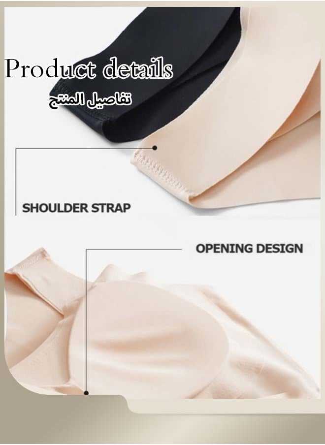 RIOXS - Women's Seamless Front Closure Bras,2 Pack Underwear Push-up Bras,Lingerie Shaper Support Tops With Back X Strap,Female Posture Correction Bra,Lifting Bras, Full-Coverage Cups Sleep Bras,Everyday Bras - Image 1