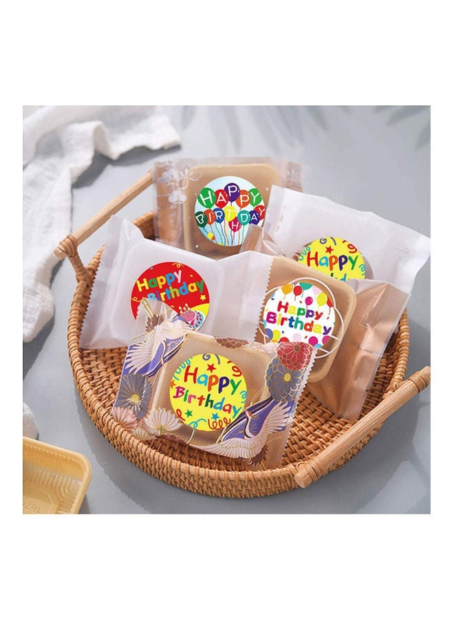 Round Shape Happy Birthday Day Sticker Roll Multicolour - Image 3