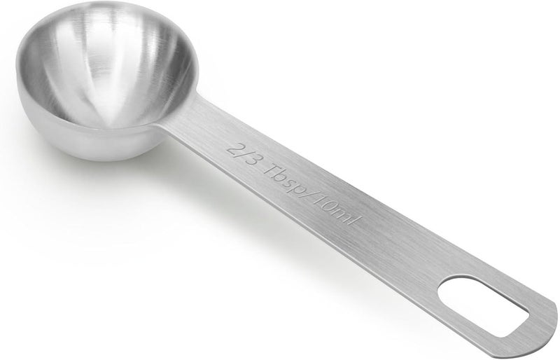 AUOIKK 2 Teaspoon(10 mL | 10 cc | 2 Tsp | 2/3 Tablespoon) Stainless Steel Single Measuring Spoon, Easy to Use and Easy to Wash Metal Measuring Spoons Kitchen Gadgets for Cooking & Baking - Image 1