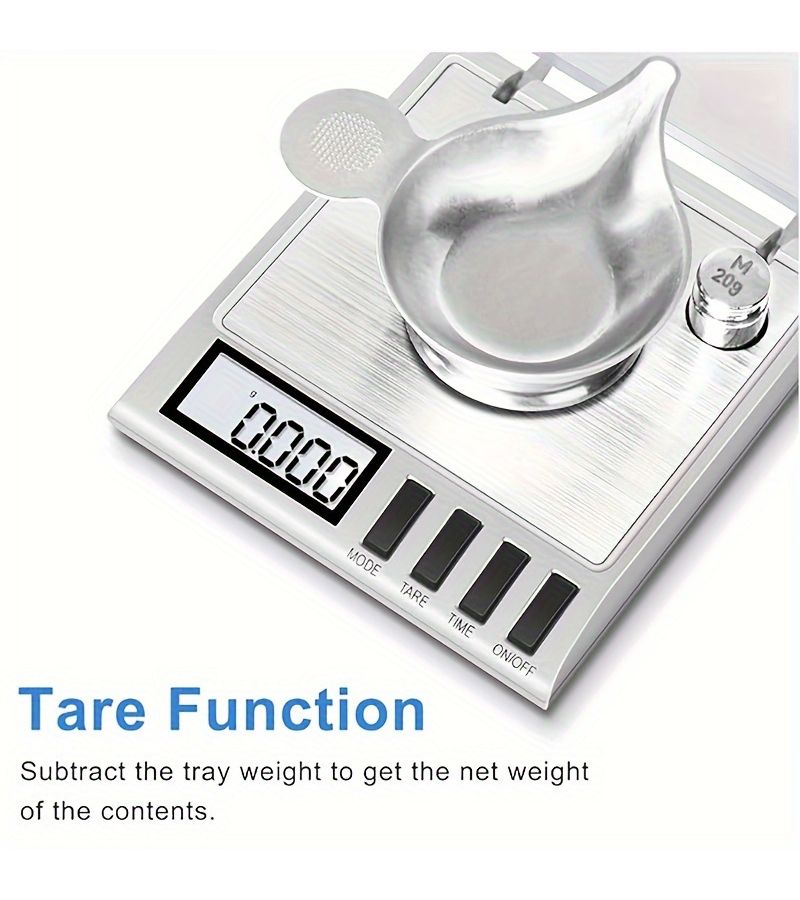 High Precision Milligram Scale 0.001g 50g Capacity Powder Jewelry Gold Tare - Image 5