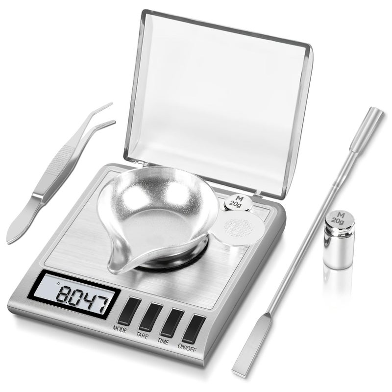 High Precision Milligram Scale 0.001g 50g Capacity Powder Jewelry Gold Tare - Image 1