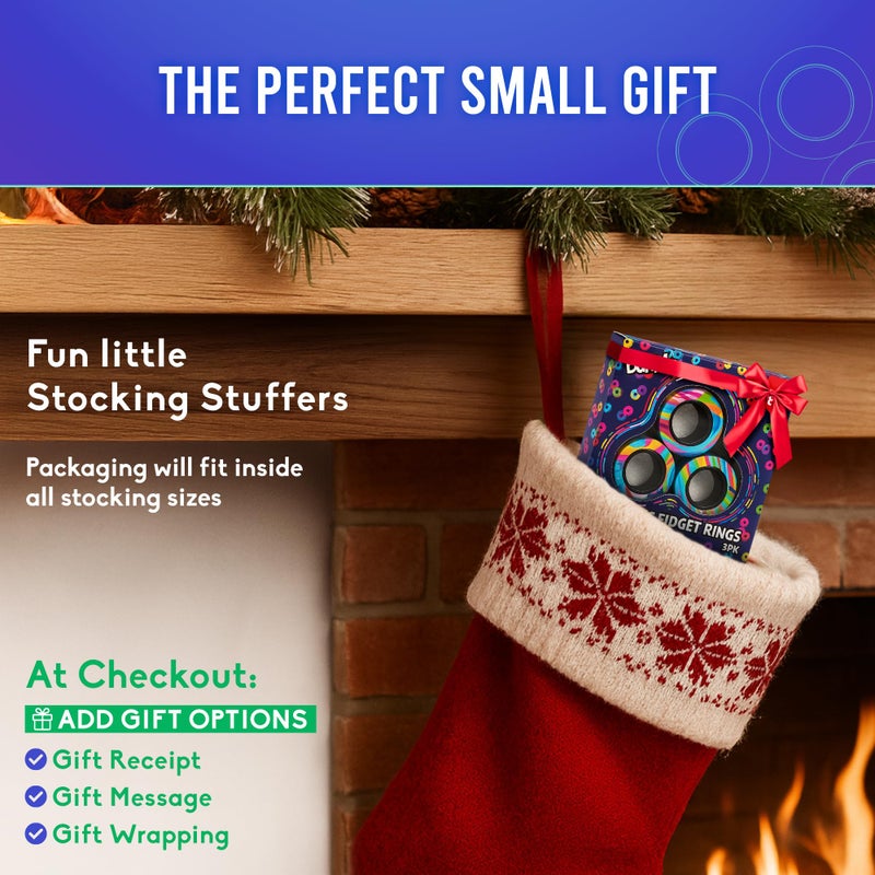 BUNMO Magnetic Rings Stocking Stuffers for Teens - Fidget Toys Adults - Stocking Stuffers for Boys - Magnetic Fidget Rings - Improved Stronger Magnets - Great Teen Gift - Multicolor - Image 2