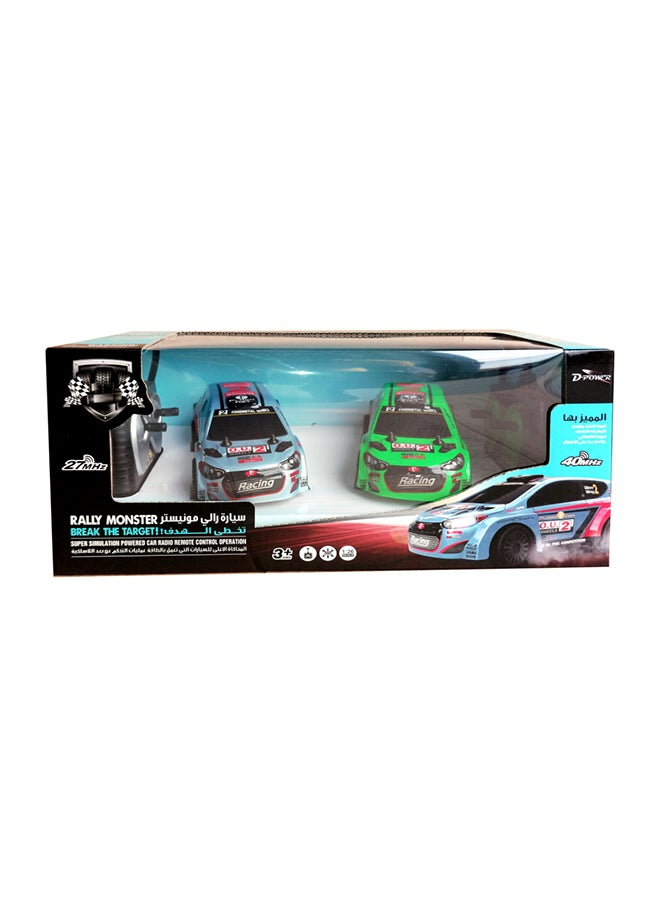 D-Power دي باوير – رالي مونستر (حزمة مزدوجة) | RTR، 2 سيارة تحكم عن بعد للأطفال | مقياس 1:26، قنوات راديو مزدوجة التردد، سيارة RC حركة شاملة | أبيض / أخضر مختلط. - Image 2