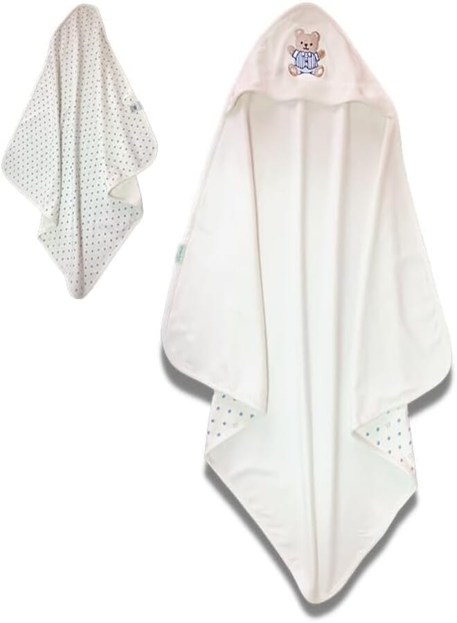 Komkom Komkom Baby Cotton Blanket Ecru – Teddy Bear
