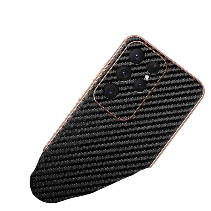 غطاء واقي بملمس جلد، مقاوم للخدش، أسود، حماية من السقوط، مقاوم للصدمات لـ Samsung S26 Ultra / Samsung S26 باللون الأسود - Image 3