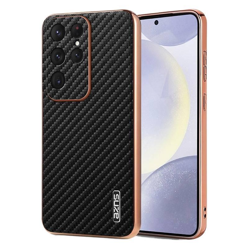 غطاء واقي بملمس جلد، مقاوم للخدش، أسود، حماية من السقوط، مقاوم للصدمات لـ Samsung S26 Ultra / Samsung S26 باللون الأسود - Image 1