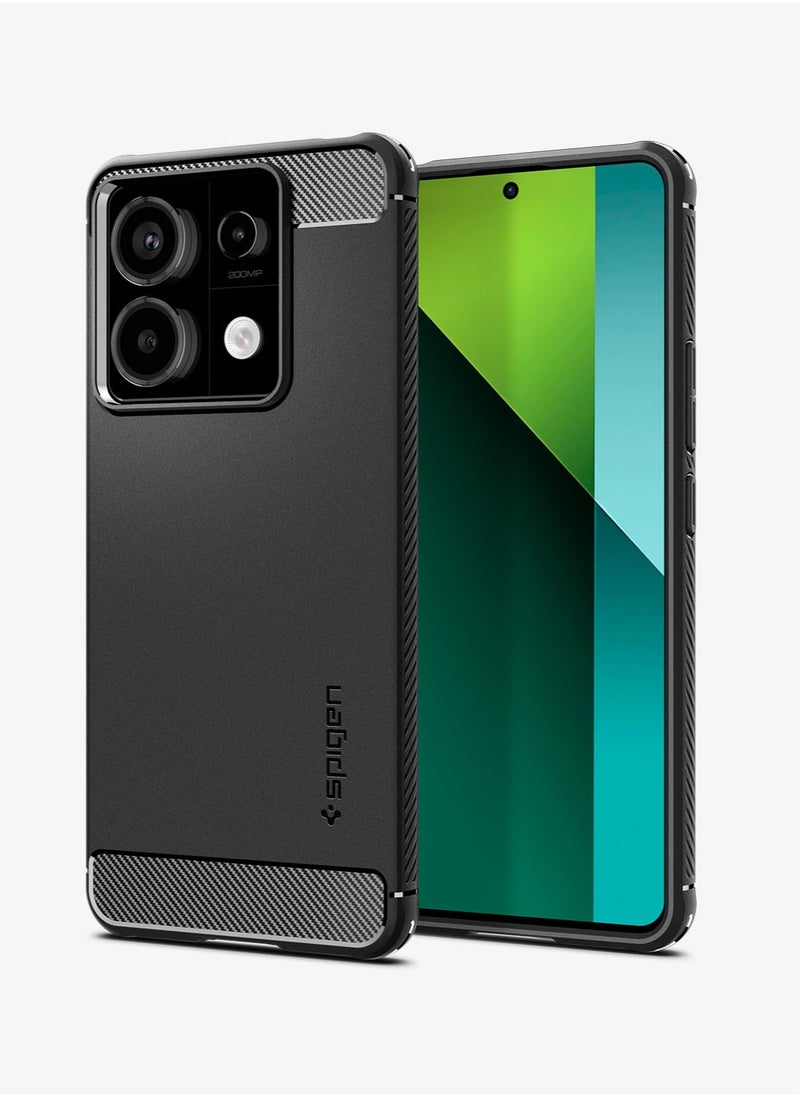 Spigen - Rugged Armor for Redmi Note 13 PRO 5G Case and Poco X6 5G Case Cover with Carbon Fiber Textures - Matte Black - Image 1