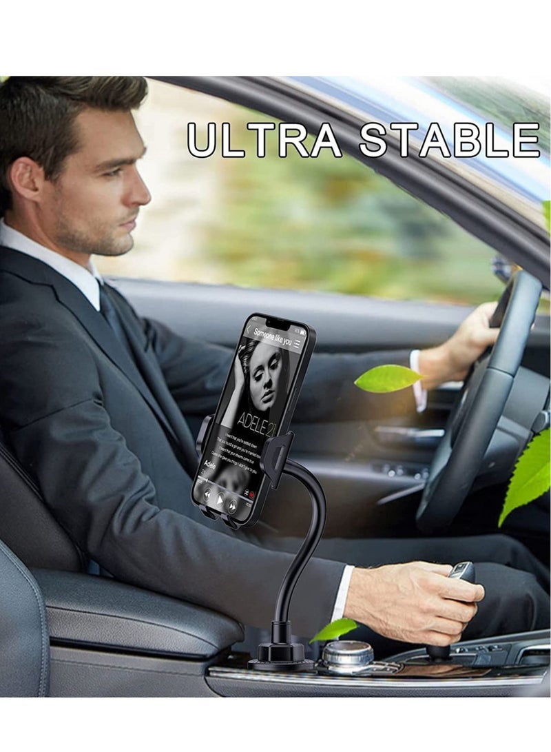 Gravity Cup Phone Holder for Car, Freely Adjustable Base, Mobile Phone Holder With Flexible Gooseneck, Universal Compatible With iPhone 11 Pro XS Max XR X 8, Samsung Galaxy S10 Plus S9 S8 S7 Note 10 - Image 2