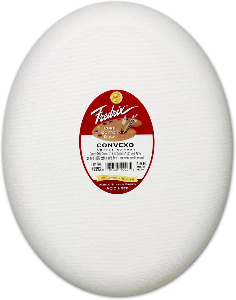 Fredrix 79995 Convexo Stretched Canvas 16 by 20Inch Oval