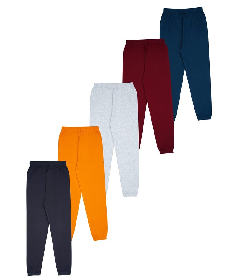 KYDA KIDS® Boys 100% Cotton Printed Track Pants | Elastic Waist Loose Fit Kids Casual Summer Trousers | Multicolor Combo (Pack of 5) - Image 2