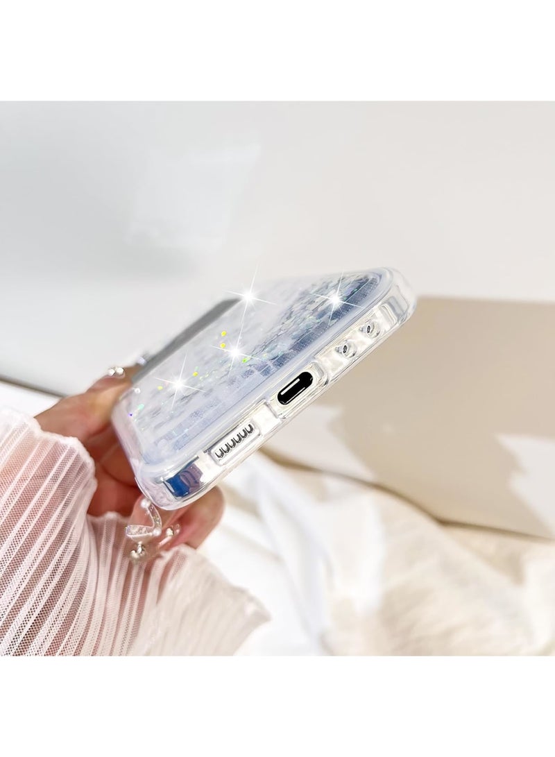 SOLARAE Case Clear, Compatible with Samsung Galaxy Z Flip 5 5G Case for Women Girly Soft TPU Slim Shockproof Protective Phone Case for Z Flip 5 5G 2023 - Glitter Gold - Image 3