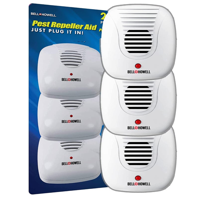 Bell Howell Bell + Howell Ultrasonic Pest Repeller Home Kit (Pack of 3), Ultrasonic Pest Repeller, Pest Repellent for Home, Bedroom, Office, Kitchen, Warehouse, Hotel, Safe for Human and Pet - Image 1