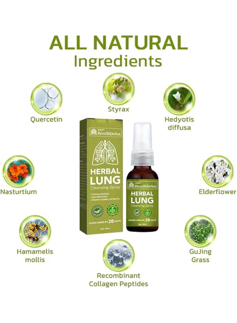 Breathdetox Herbal Lung Cleansing Spray, Natural Herbal Essence for Powerful Lung Support – Herbal Lung Cleanse Mist (2 Pack) - Image 5