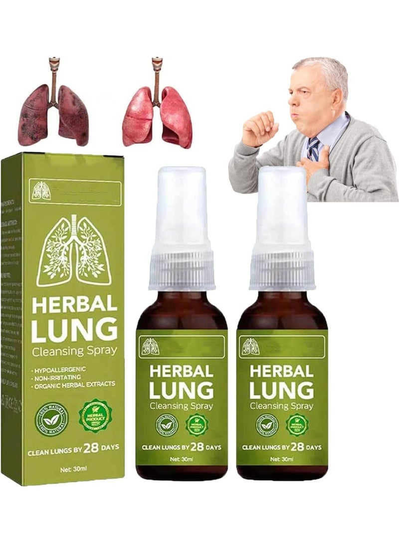 Breathdetox Herbal Lung Cleansing Spray, Natural Herbal Essence for Powerful Lung Support – Herbal Lung Cleanse Mist (2 Pack) - Image 1