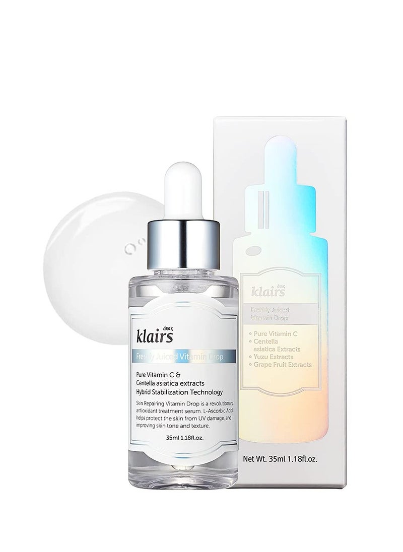 DearKlairs [DearKlairs] Freshly Juiced Vitamin Drop, 5% Hypoallergenic pure vitamin C serum, 35ml, 1.18oz | a potent skin rejuvenator, l ascorbic acid , antioxidant serum for face, korean skincare  - Image 1