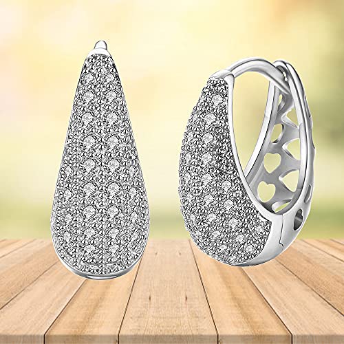 YouBella Jewellery Gold Plated Crystal Earrings for Girls and Women (Style 2_Silver) - Image 5