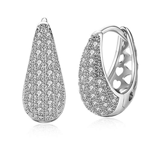 YouBella Jewellery Gold Plated Crystal Earrings for Girls and Women (Style 2_Silver) - Image 1