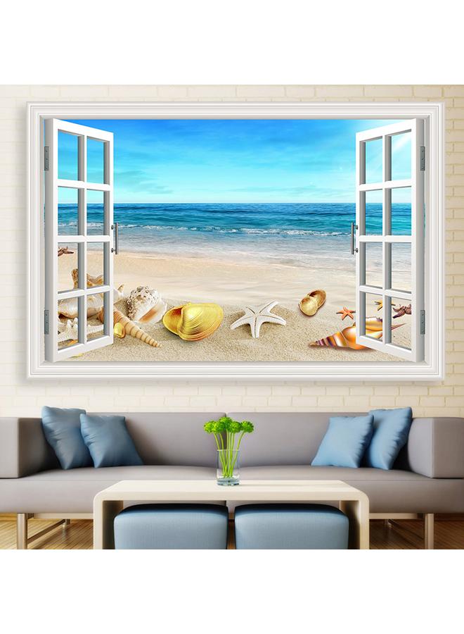 Bluejw Landscape Painting Wall Stickers 3D Stereo Mural Stickers Self-adhesive Living Room Background Wall Decorative Painting Fake Window Stickers - Image 1