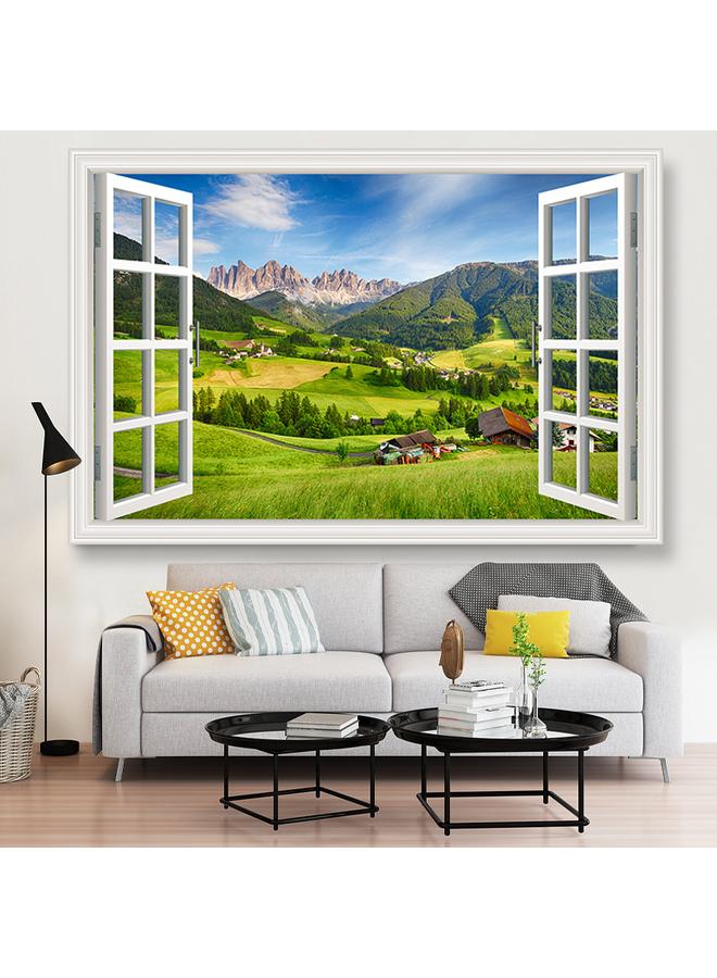 Bluejw Landscape Painting Wall Stickers 3D Stereo Mural Stickers Self-adhesive Living Room Background Wall Decorative Painting Fake Window Stickers - Image 5