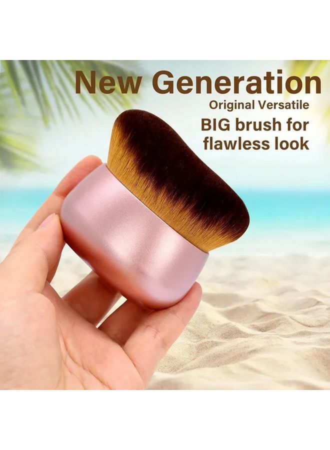 Pink Large 75mm Kabuki Brush For Body Self Tanner Leg Makeup Bronzer Blend Wet Dry Use - Image 1