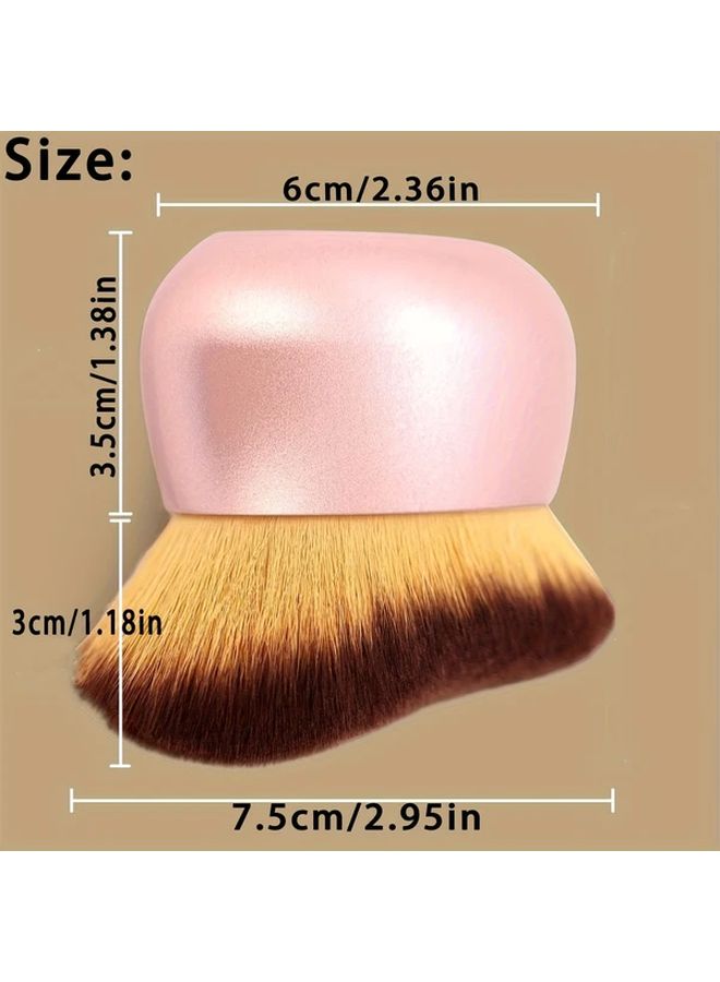 Pink Large 75mm Kabuki Brush For Body Self Tanner Leg Makeup Bronzer Blend Wet Dry Use - Image 4