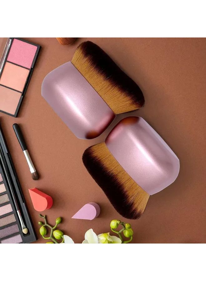 Pink Large 75mm Kabuki Brush For Body Self Tanner Leg Makeup Bronzer Blend Wet Dry Use - Image 2