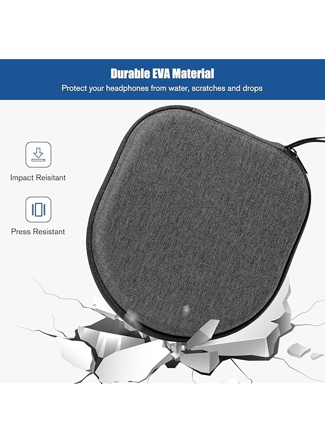 Procases Hard Eva Headphone Case For Over Ear Foldable Headphones Beribes Sony Wh Jbl Tune Tozo Travel Storage Box For Headphones Black - Image 5