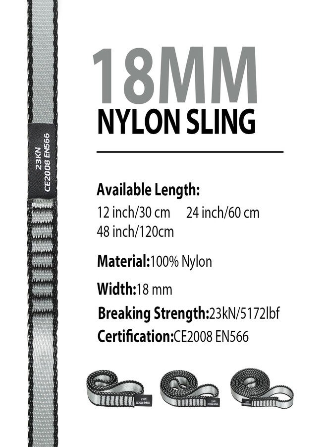 KLYTORX 18MM Nylon Climbing Sling Runner, 23KN CE2008/EN566 Certified - Image 1