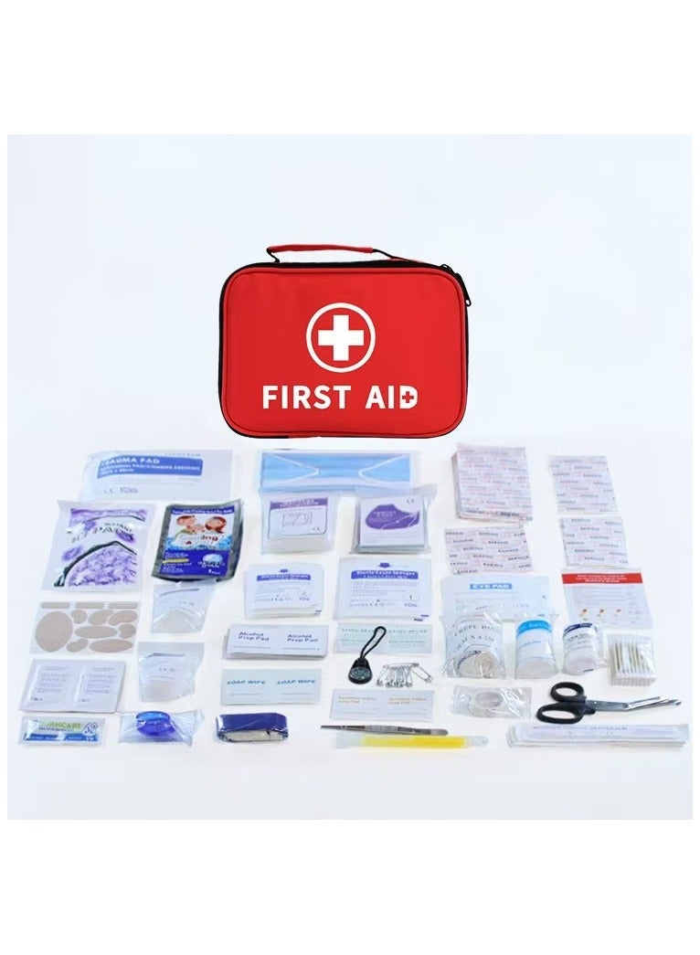 General Medi First Aid Kit - Small Compact First Aid Kit Bag(191 Piece) - Reflective Bag Design- Includes 2 x Eyewash, Instant Cold Pack, Emergency Blanket for Travel, Home, Office, Vehicle,Camping - Image 2