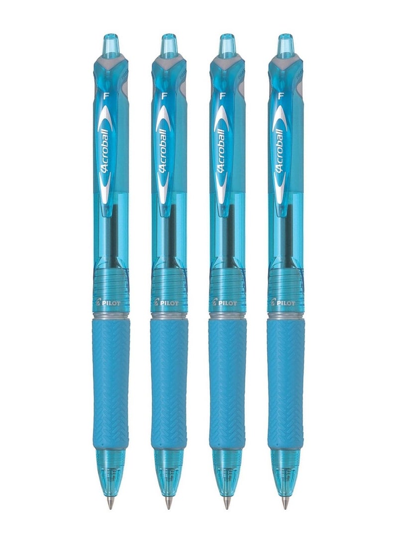 PILOT قلم حبر جاف قابل للسحب 4 قطع برأس رفيع حبر أزرق فاتح - Image 1