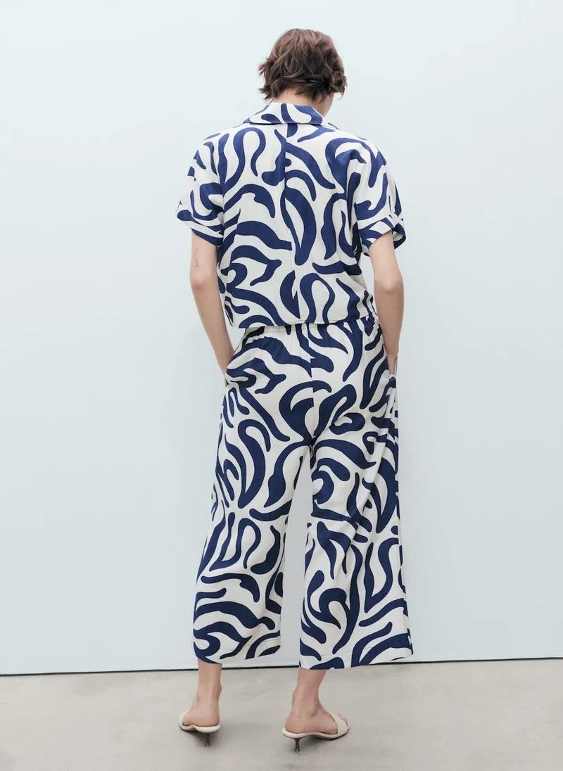 مانجو Printed Culotte Trousers