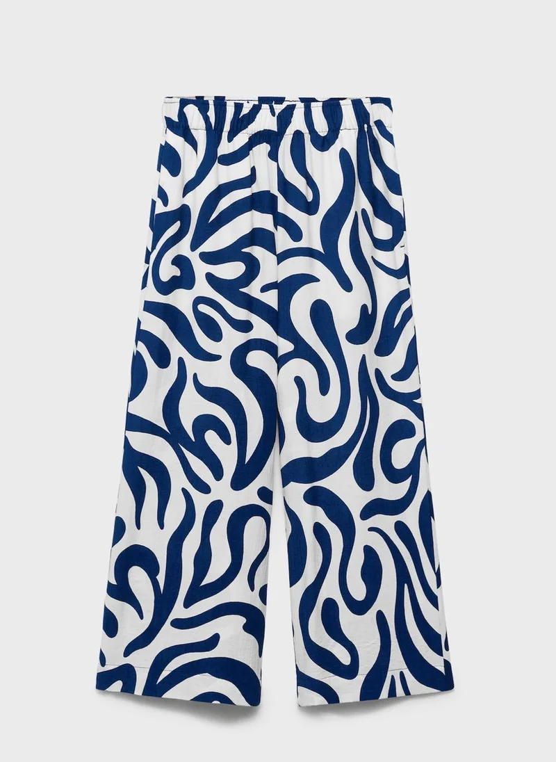 MANGO Printed Culotte Trousers