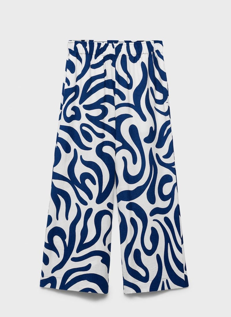 MANGO Printed Culotte Trousers  - Image 5