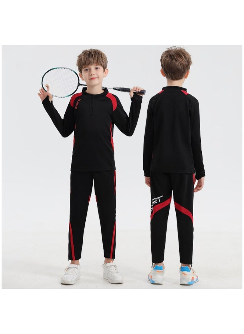 KUYING Children's Basketball Training Suit With Long Sleeves  - Image 1