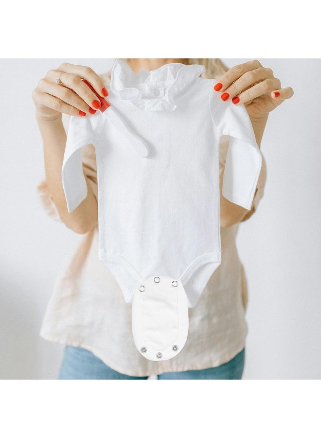 5Pcs Cotton Baby Bodysuit Extender, Snap Button Romper Lengthen Piece, Triangle Crotch Clothes Extension For Infant Diaper Outfit - Image 4