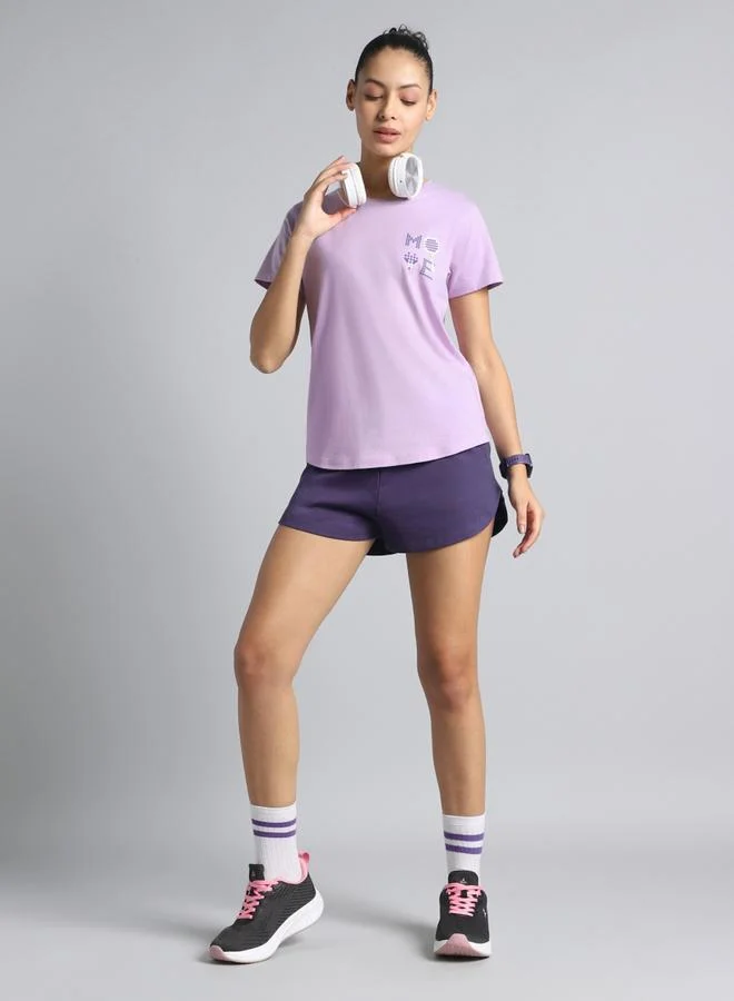 Cult Women Purple Move Graphic T-Shirt
