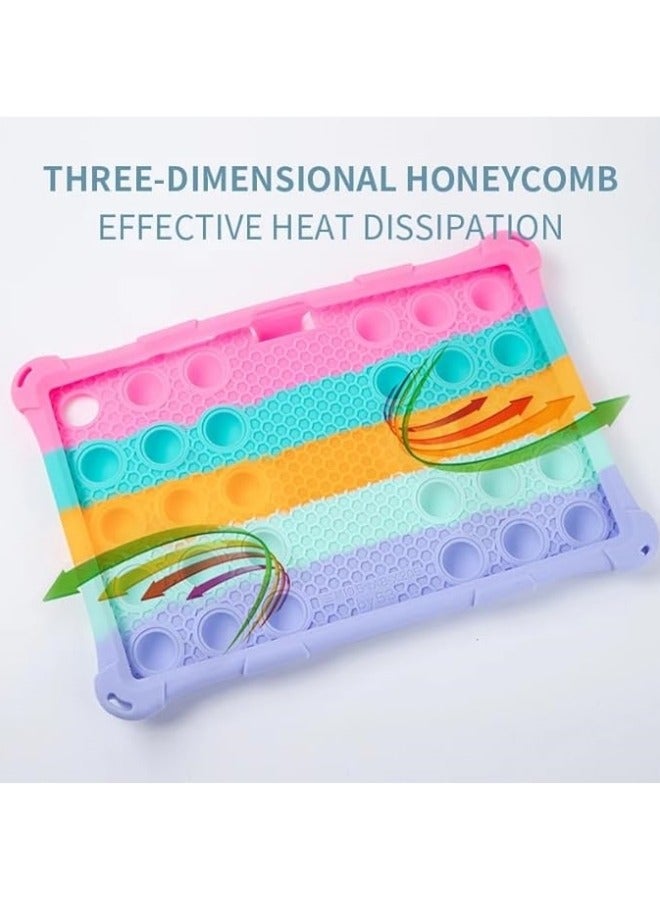 عام غطاء بلفليكس الناعم المتوافق مع Lenovo Tab M10 3rd Gen 10.1 inch (TB-328FU/TB-328XU) 2022، غطاء سيليكوني يحتوي على حامل وحزام كتف وقلم. - Image 2