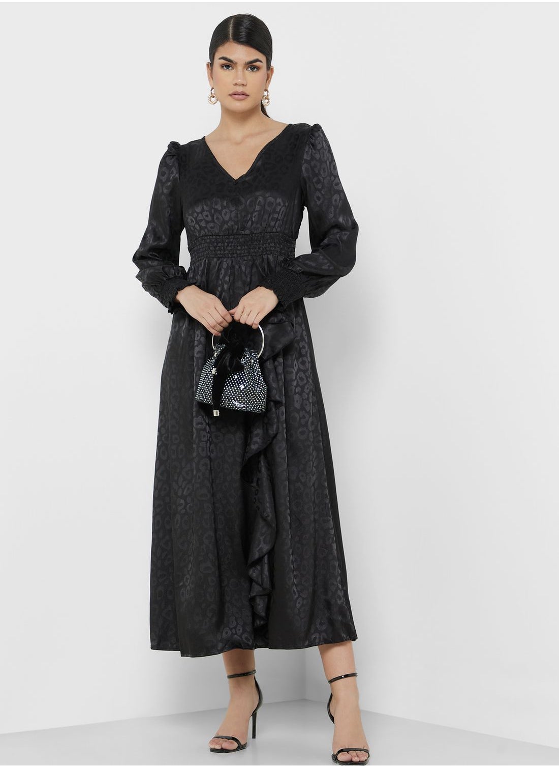 Khizana Overlap Detail Dress for Women | Best Price KSA