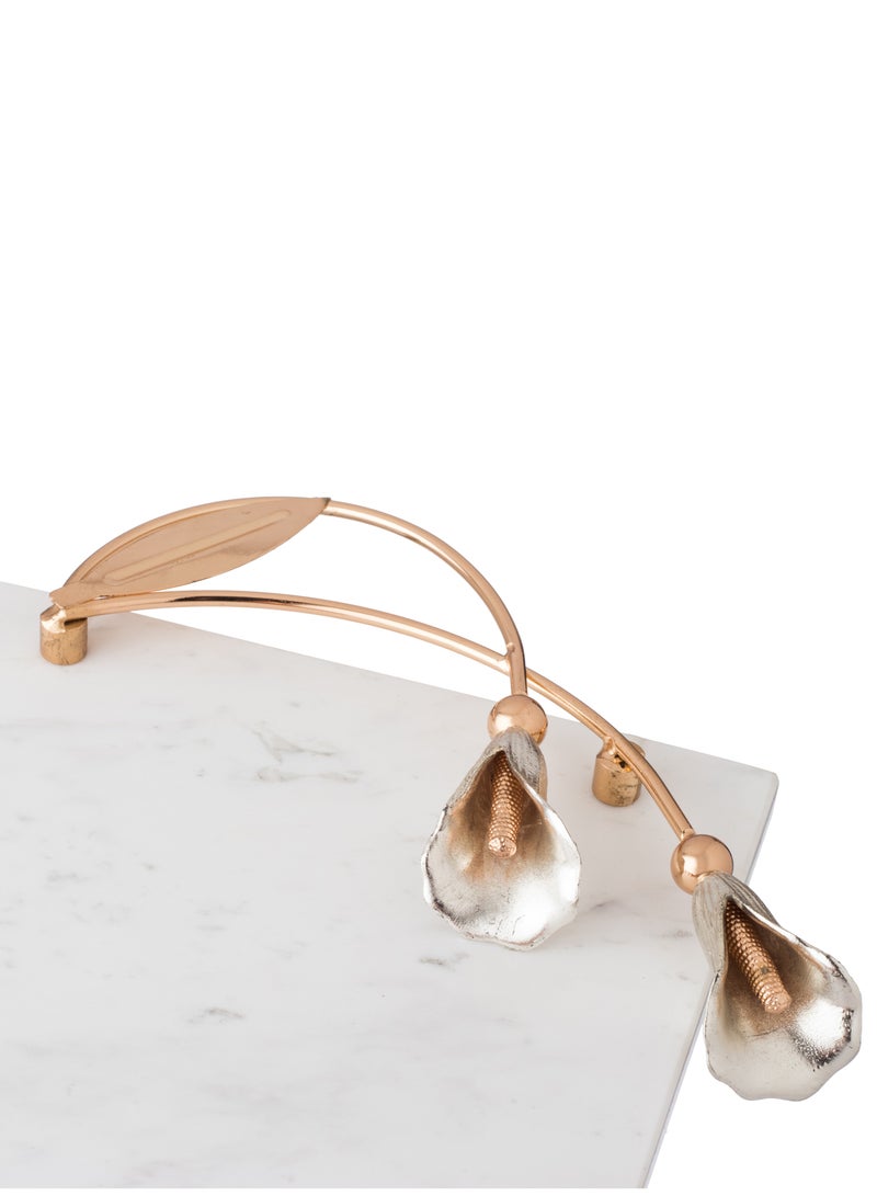Dania Marble Top With Golden Metal Handles, Used For Presentations And Decorations - Image 5