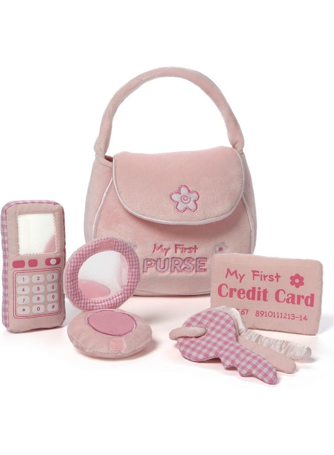 GUND Baby GUND My First Purse Stuffed Plush Playset, 8", 5 pieces - Image 1