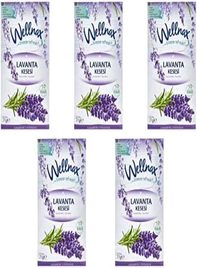AKDC Wardrobe Aromatherapy Clothes Hangers Bag For Drawers, Cupboards, Bathroom Cars, The Fragrance Of Lavender Pack Of 5  - Image 3